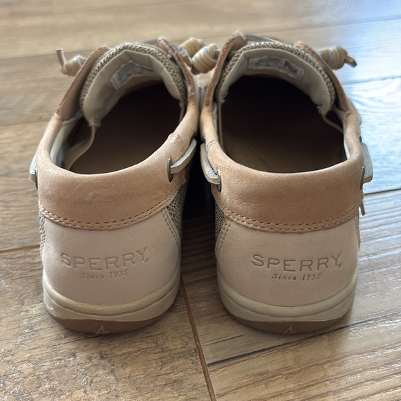 Women's Sperry SONGFISH Linen Oat Boat Shoes Leather #STS95588 Size 8.5 - Picture 4 of 6